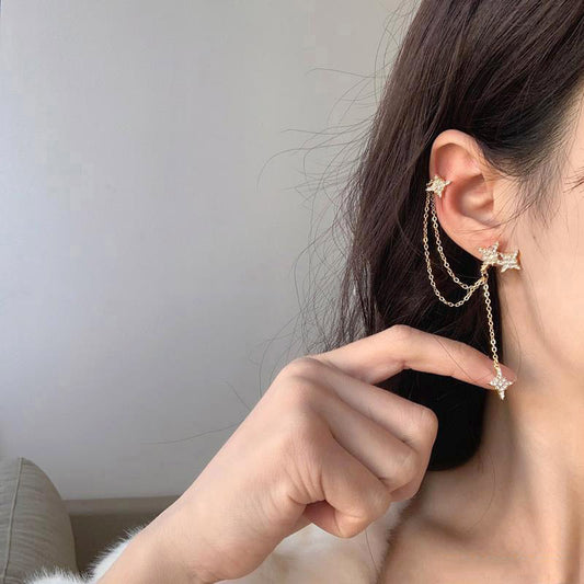 Asymmetrical Meteor Stud Earrings